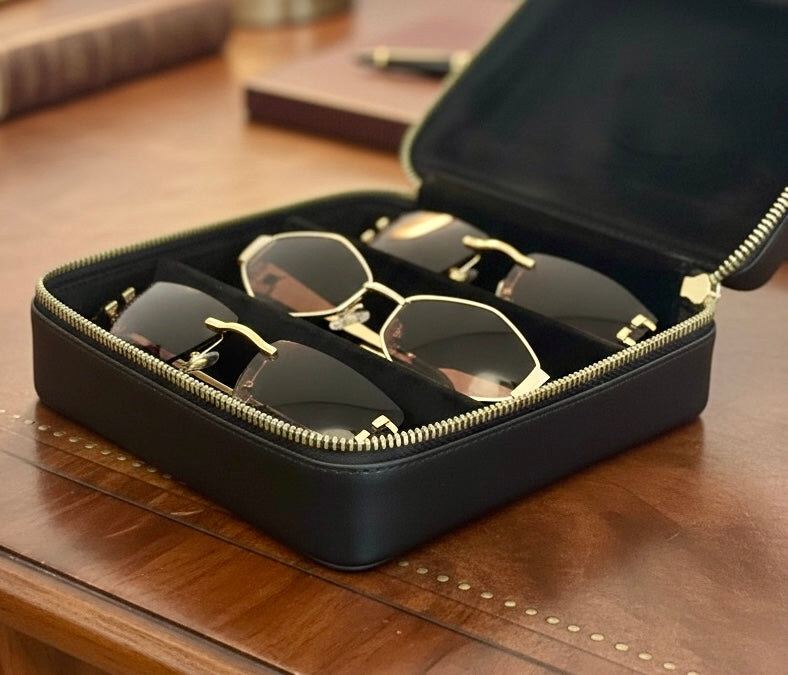 Porta Occhiali da Viaggio in Pelle Luxury